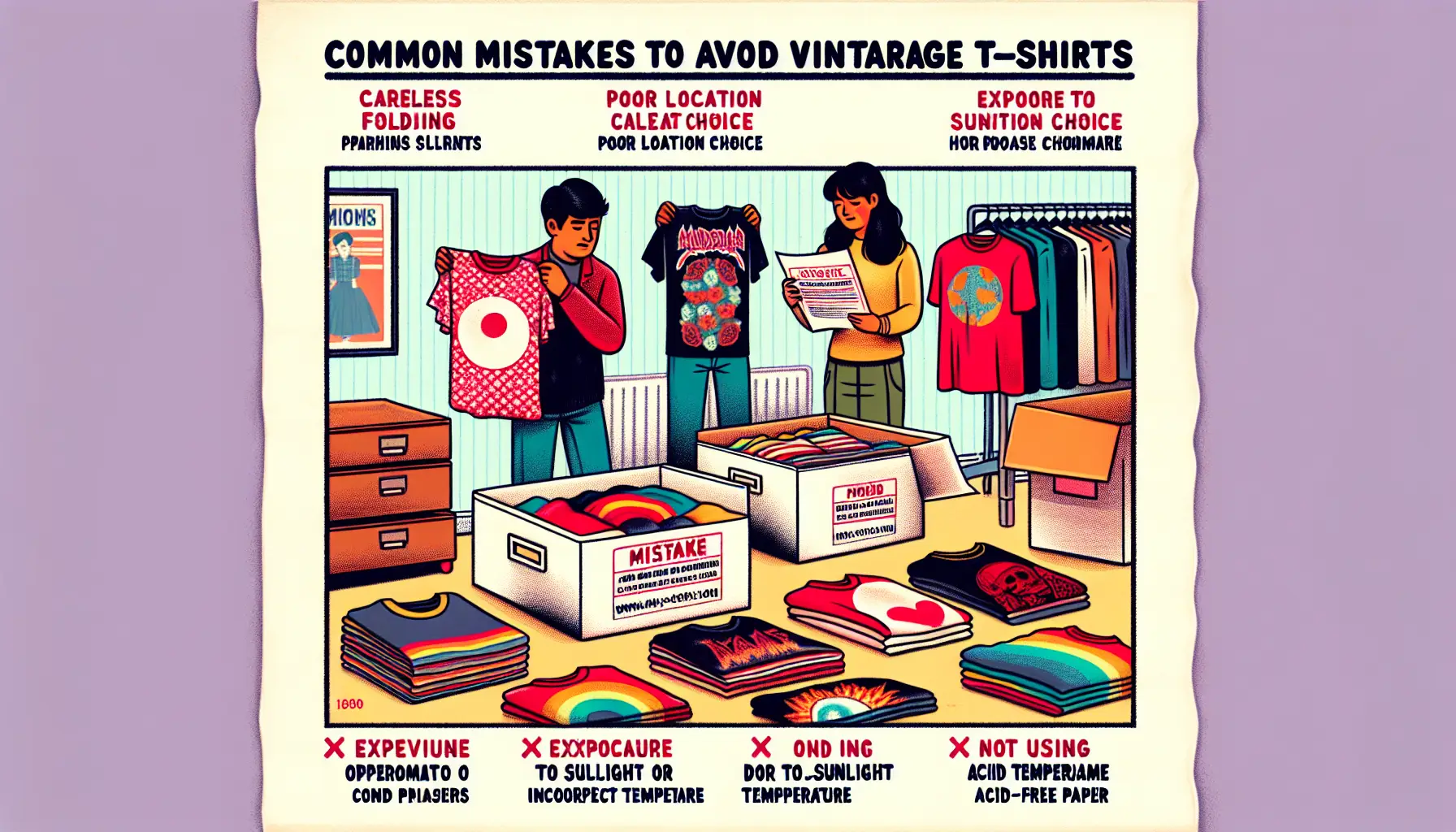 Common Mistakes to Avoid When Storing Vintage T-Shirts